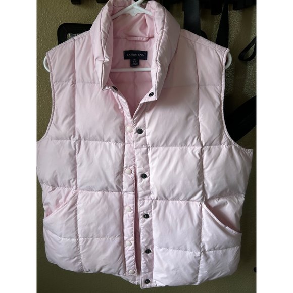 Lands' End Jackets & Blazers - Lands End light pink quilted down vest. Size Medium
